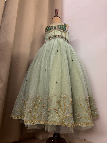 Green Handmade Ball Gown