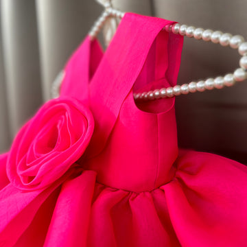 Pink Flower Organza Dress