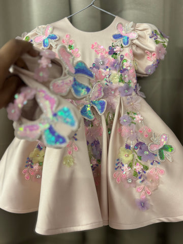 Handwork Beautiful birthday dress for baby Girl