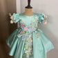 Pista Green color baby dress