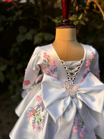 White Hand Crafted Emblished Dress