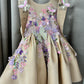 Coffee colour baby dress for birthday Girl