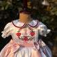 White Embroidered Collared Dress