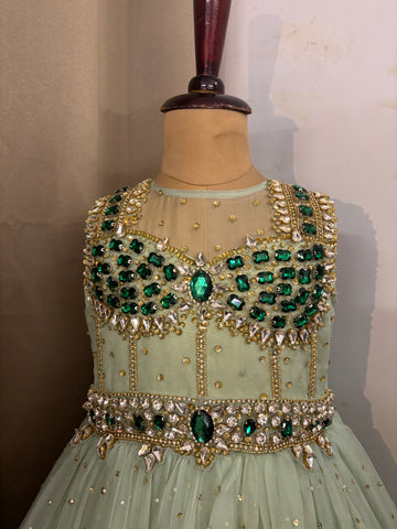 Green Handmade Ball Gown