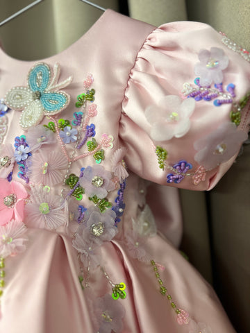 Pink Hand Crafted Birthday Dress