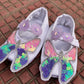 White Colour Handwork cloth shoes