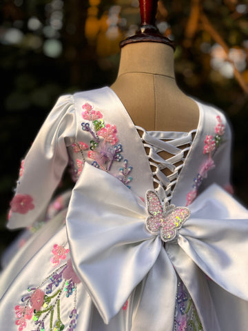 White Hand Crafted Emblished Dress