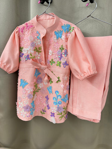 Peach Baby Girl Co-ord Set