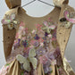 Coffee colour baby dress for birthday Girl