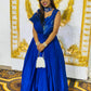 Blue smart party wear dress
