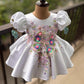 White Big Butterfly Birthday Dress