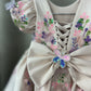 Peach color beautiful birthday dress for baby girl