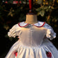 White Embroidered Collared Dress