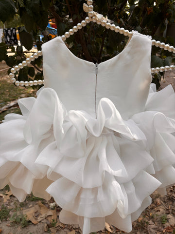 White Ruffles Dress