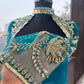 Peacock Blue Mother Daughter Dress Set