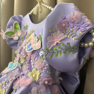 Lavender Hand Crafted Dress