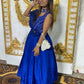 Blue smart party wear dress