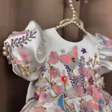 White Hand Crafted Dress