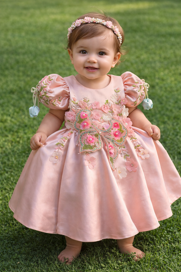 Peach Big Butterfly Dress