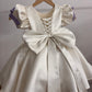 Off White Handpainted Baby Girl Dress