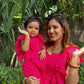 Pink colour Mother Daughters Set