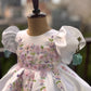 White Handmade Tulip Sleeves Dress