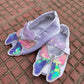 White Colour Handwork cloth shoes