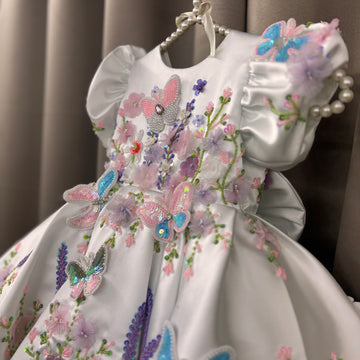 White Hand Crafted Dress