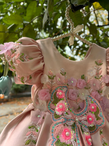 Peach Big Butterfly Dress