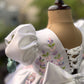 White Handmade Tulip Sleeves Dress