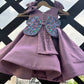 Lavender Bow Handmade Birthday Dress