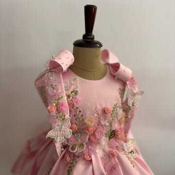 Pink Handmade Designer Dress