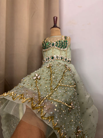 Green Handmade Ball Gown
