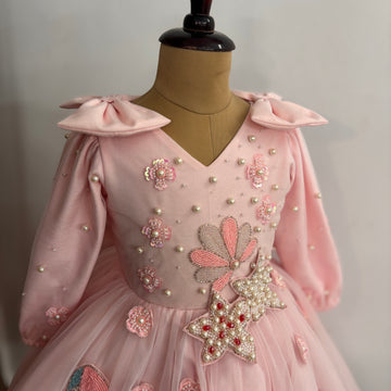 Baby Pink Handmade Dress