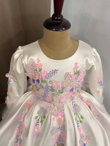 Beautiful Hand work of white colour