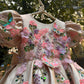 Beige Handmade Dress with 3D Butterflies
