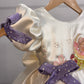Off White Handpainted Baby Girl Dress