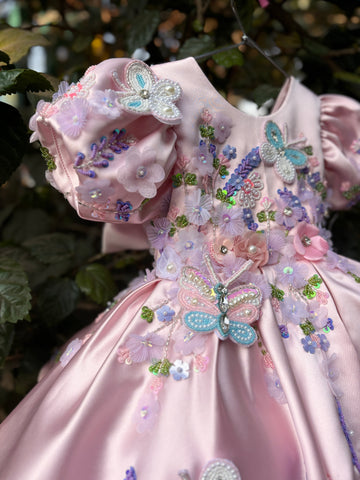 Pink Hand Crafted Birthday Dress