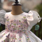 White Handmade Tulip Sleeves Dress
