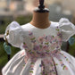 White Handmade Tulip Sleeves Dress