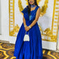 Blue smart party wear dress