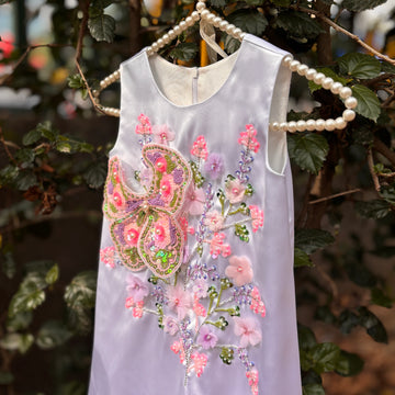 White colour Hand work dress
