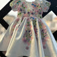 Beautiful white colour handwork  butterfly birthday dress