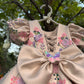 Beige Handmade Dress with 3D Butterflies