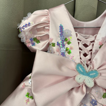 Pink Hand Crafted Birthday Dress