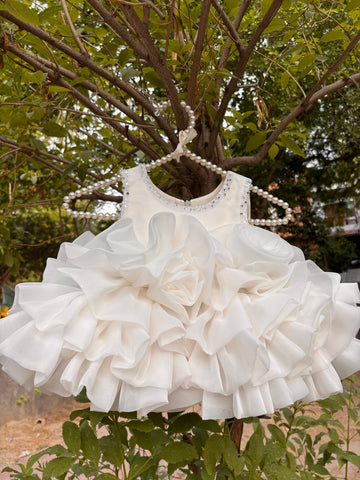 White Ruffles Dress