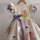 Off White Handpainted Baby Girl Dress