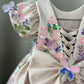 Peach color beautiful birthday dress for baby girl