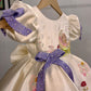 Off White Handpainted Baby Girl Dress