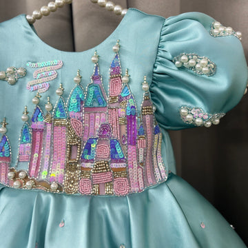 Green Hand Painted Dress
